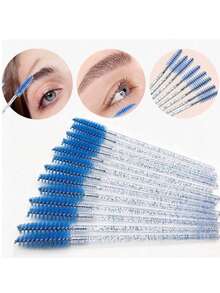 100 件/50 件/10 件高品质一次性眼部黑色刷 - 柔软、温和、精确的睫毛延长、眉毛和化妆刷，适合中性皮肤 - 无香味，ABS 塑料棒，棕榈刷设计，易于使用 - 妈妈的眼妆套装