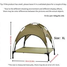 1pc Portable Foldable Washable Anti-Moisture Anti-UV Large Capacity Pet Camp Bed, Suitable For Medium/Small Cats & Dogs Outdoor Use Cat Carrier Cat Backpack Bike Trailer