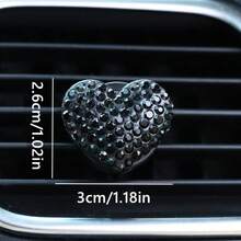 2 Stücke glänzende Liebes-Dekoration für Autobelüftung, Aromatherapie, Mittelkonsolen-Dekoration