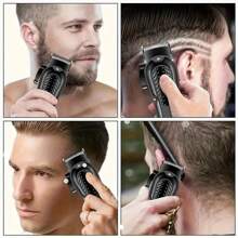 Keme Barber Blading Hair Cutting Machine Clipper Grooming Cordless Rechargeable Professional Shaver Clippers KM-1071