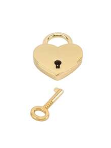 1 件心形金属挂锁（带钥匙），迷你心形挂锁，旅行心形锁，迷你锁（带钥匙），适用于珠宝盒 - 彩色 - 查看 12