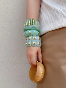 Bộ vòng tay hình học cổ điển bất đối xứng cao cấp & vòng tay tối giản thời trang – Phù hợp với mọi phụ nữ - Vòng tay hình học - Xem 4