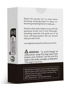 Self-Discovery Cards, Inspiring Props, Used For Social Conversations, Parties, And Classroom Activities,Help Find The Inner Self - Black and White - View 7