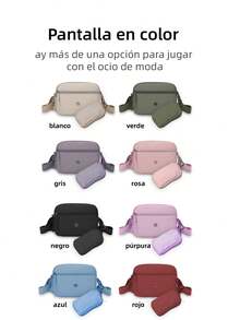 Bolso bandolera de gran capacidad para mujer, bolso coreano sencillo, bolso bandolera casual para estudiantes - Verde - Ver 4