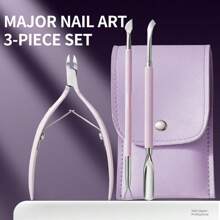 3 pièces Kit de manucure et pédicure complet - Coupe-ongles, limes et coupe-ongles en acier inoxydable - Ensemble de soins personnels inodores pour hommes et femmes