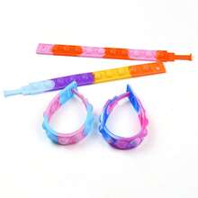 Christmas Decoration 12pcs/16pcs Silicone Pop Bracelet Toys Colorful Push Bubble Fidget Sensory Toys Soft Finger Popper Fidget Toys Color Asst - Multicolor - View 7