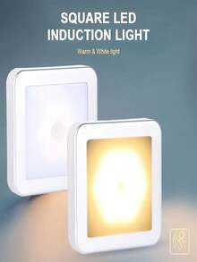 1pc/3pcs, LED Motion Sensor Night Light, Battery Powered Wireless LED Lamp, Suitable For Bathroom, Bedside, Hallway, Stairs, Cabinet Etc. - Smart Sensor, Warm & White Light Options, Auto Shut Off After 15s, Bringing Safety And Comfort To Your Nighttime Home Life. - 白色 - 查看 4