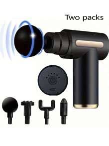 Relajador muscular de alta potencia - Pistola de masaje recargable para tejido profundo con 4 cabezales para alivio de todo el Body, herramienta de recuperación muscular definitiva, plástico de grado familiar, recargable por USB