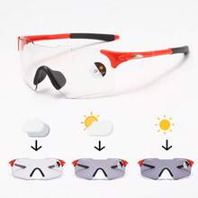 1 Pair Half-Frame Irregular Sports Cycling Glasses - Multicolor - View 3