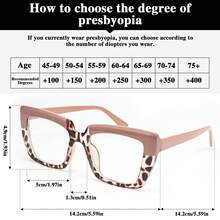 2pcs Women's Large Frame Reading Glasses, Colorful Patchwork Frame, Comfortable Spring Hinges, Simple & Versatile For Daily Wear - Blue + Green Tea - View 6