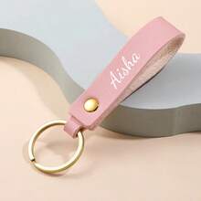 1pc Customized PU Leather Keychain Personalized Keyring Business Gift Leather Keychain For Men & Women Car Key Chain Waist Wallet Keychain Bag Pendant Gifts For Men - Multicolor - View 11