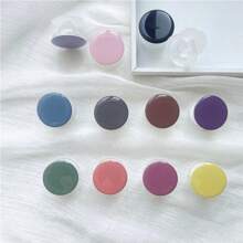 Set de 1/2/3/4 piezas Soporte de agarre de teléfono de resina de unicolor y multicolor, soporte de teléfono celular transparente y lindo, accesorio de teléfono celular expandible y plegable, base transparente compatible con iPhone y Android, regalo para cumpleaños, familia y amigos, agarre de teléfono empujar y tirar, accesorios de teléfono