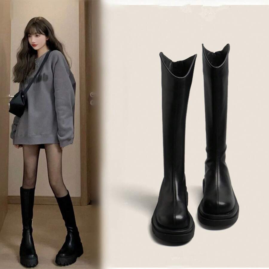 Women Equestrian Boots - 棕色加肥筒[加絨款] - 查看 1