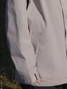 CAMEL CROWN Men's Outdoor Cold-Resistant Jacket Three-In-One Detachable Waterproof Plus Velvet Down Jacket - Ice Grey - View 4