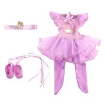 MSYO 1 Set Fashion Ballet Tutu Dress Outfit For 18 Inch And 14 Inch American Girl Dolls, Clothes Accessories Include Dress, Shoes, Headband, Doll Dress Up Game Accessories, Great Birthday/Holiday/Christmas Gift For Little Girls, Doll And Shoes Not Included - Multicolor - View 14
