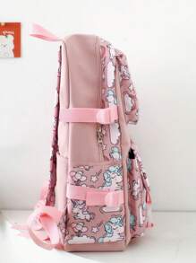 Modischer neuer Hochwertig-Farbiger Einhorn-Muster Schulrucksack Drei-Teile-Set, jugendlich und liebevoll Umhängetasche, süße tragbare thermisch isolierte Lunchbox Tasche, frisch bedruckter Stiftetui, Kapazität für Grundschüler der 1. bis 6. Klasse, Mittelschüler, Oberschüler, Studenten ultraleichte Ausflugstaschen