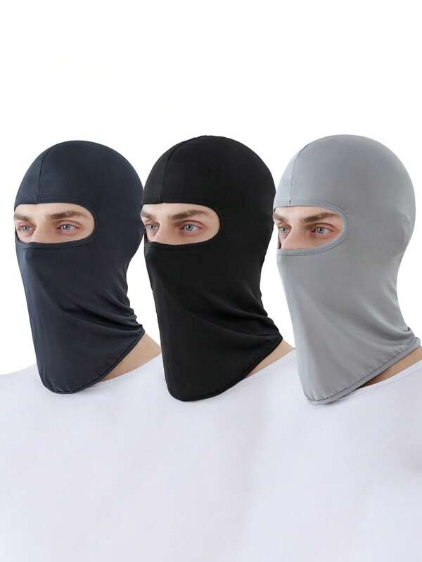3 piezas Máscara facial para ciclismo al aire libre anti-UV, forro para casco de bicicleta, diadema deportiva a prueba de viento, accesorio unisex