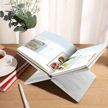 开放式展示架、木制大书架、咖啡桌架、杂志、艺术、烹饪书、圣经等木质画架 - 彩色 - 查看 9