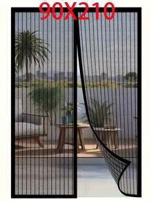 1 件装易安装磁性窗帘 - 自封式（含 9 对磁铁和包边），无需钻孔，房间装饰，家居装饰，尺寸 35.43 英寸 x 82.67 英寸，防虫，透气，经典款式，适用于卧室、客厅等各种房间，用途广泛，是返校季必备单品。 - 彩色 - 查看 16