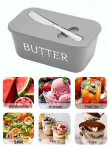 1pc Butter Dish,Butter Box,With Oil Knife,Cover,Butter Storage Container,Often Suitable For Kitchen Baking And Gift-Giving,Sealed Butter Container Covers The Countertop Or Refrigerator Can Be Cleaned In The Dishwasher
