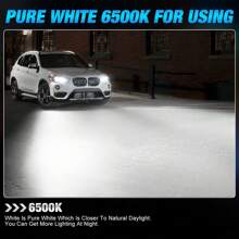 TOAUTO 2 件 V2T 汽车 LED 大灯 CSP 芯片 60W 18000LM 6500K H4/H11/H13/9005 雾灯 自动前灯 远近光 即插即用