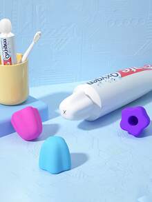Tapas de pasta de dientes con forma de trasero de perro - Tapa de silicona a prueba de polvo para pasta de dientes, dispensador de tapa de pasta de dientes, tapas de pasta de dientes sueltas de silicona sin tapas, tapas de pasta de dientes limpias y a prueba de polvo, adecuadas para el baño, limpias y ordenadas - Tapas de pasta de dientes - Accesorios de baño - Fácil de usar, decoración de otoño para el hogar Decoración de vuelta a la escuela | Accesorios divertidos para dispensador de pasta de dientes Regalos de broma