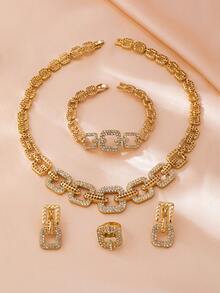 5 قطع مجموعة مجوهرات أنيقة للسيدات ، إكسسوارات موضة