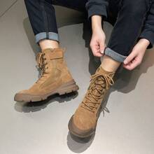 Men High-Top Leather Riding Boots