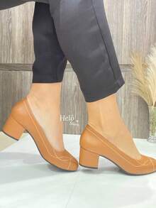 Elegant Women's Heel In Napa. - 駝色 - 查看 4