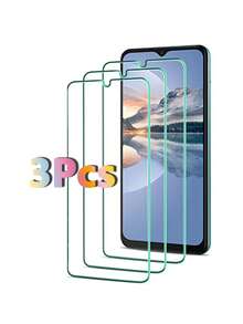 3 piezas de vidrio templado HD compatible con LG  K41S, protección de pantalla de borde a borde, esenciales para protección de pantalla de teléfono para uso diario, oficina y hogar, accesorios de teléfono a prueba de agua, a prueba de golpes, resistente a caídas, resistente a arañazos y antihuellas dactilares con cobertura completa - Multicolor - Ver 1
