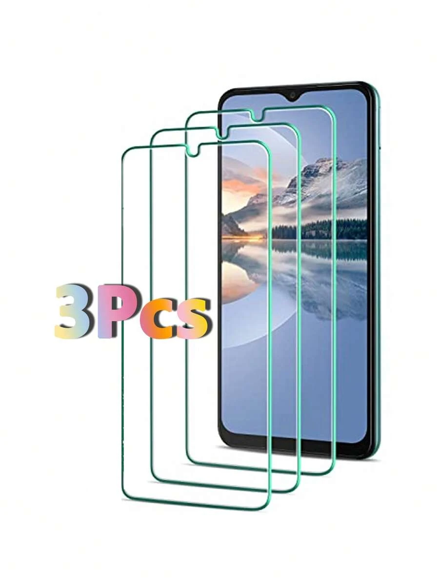 3 piezas de vidrio templado HD compatible con LG  K41S, protección de pantalla de borde a borde, esenciales para protección de pantalla de teléfono para uso diario, oficina y hogar, accesorios de teléfono a prueba de agua, a prueba de golpes, resistente a caídas, resistente a arañazos y antihuellas dactilares con cobertura completa - Multicolor - Ver 1
