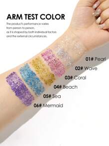 1PC/3PCS/6PCS Holographic Glitter Gel, Long-Lasting Waterproof And Sweat-Proof Party Glitter, Suitable For Stage Performances, Dazzling, Mermaid Theme Holographic Thick Glitter Festival Carnival Accessories