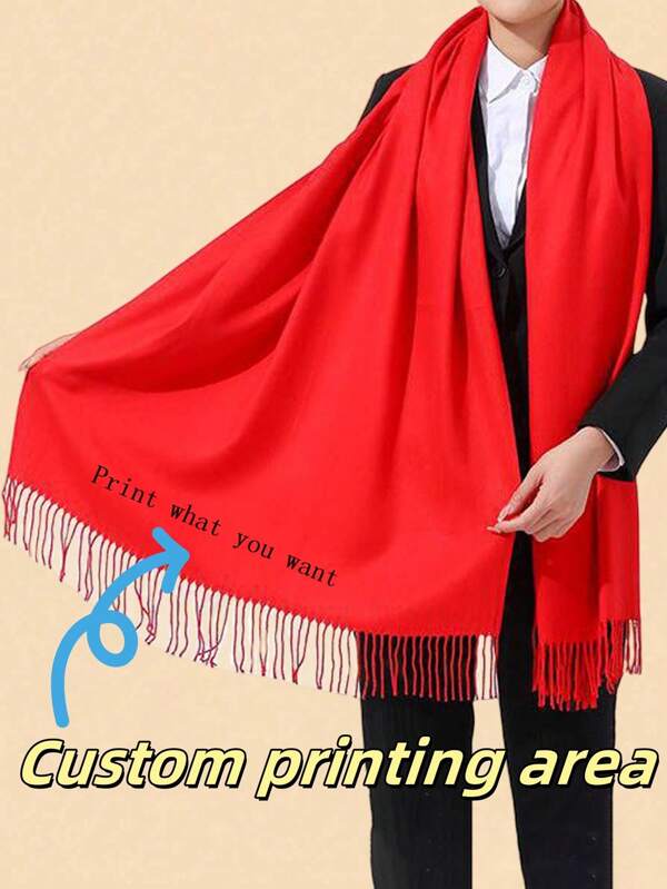 1 Custom Scarf, Durable Cashmere Scarf, Party Favor