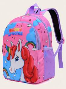 Cute Unicorn Schoolbag, Kawaii Cartoon Schoolbag, Cute Kids Schoolbag Cartoon Unicorn Pattern Schoolbag