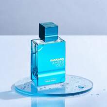 AlHARAMAIN Amber Oud Aqua Dubai Extrait De Parfum Spray 2.5 fl oz (2.5 oz) – Fragancia exótica con bergamota, frutas, ámbar y almizcle, Eau De Parfum de larga duración para hombres y mujeres