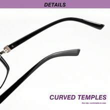 1 Stück modische quadratische minimalistische Lesebrille für Frauen, eleganter Blumendekortempel, hochauflösende Gläser, bequem für den Bürogebrauch