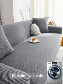 1 Peça Capa de Sofá Jacquard Simples, Protetor de Sofá Elástico para Sala de Estar, Jogo de Almofadas para Sofá Residencial de Poliéster, Adequado para Sofás de 1/2/3/4 Lugares, Uso em Todas as Estações, Anti-Derrapante e Resistente a Arranhões de Animais de Estimação, Universal para Decoração e Protetor de Sofá de Quarto, Sala de Jantar, Escritório