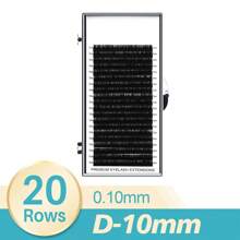 20 Rows Eyelash Extensions C CC D Curl Russian Volume Lashes 0.03 0.05 0.07 0.10 0.15 0.20 8-15mm Thickness Lash Clusters, Eyelash Clusters, Individual Eyelashes, Lashes, Fake Lashes - D - View 17