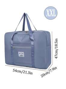 1 件大容量防水旅行行李袋、随身手提包、被子衣服收纳袋、简易打包行李袋，非常适合旅行和宿舍、卧室配件学校用品返校宿舍必需品旅行袋行李箱过夜包健身包周末包行李袋行李随身包大学包行李袋周末包医院包假日冬季蓝色旅行必需品度假行李箱旅行袋女士