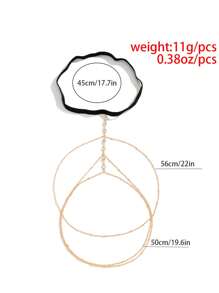 1-Piece Set Of Extremely Simple Stone Beaded Tassel Leg Chain, Golden Sexy And Stylish Leg Band, Suitable For Ladies To Wear Daily Beach Party Gifts (Including Size, Purchase With Caution, Requires Careful Care)