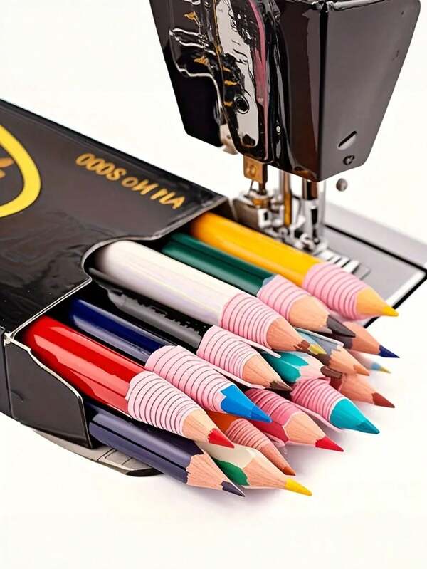 6 pièces Crayons de marquage en tissu solubles dans l'eau | Outils de traçage pour couture, artisanat DIY - Couleurs mélangées, matériau en bois - Couleur aléatoire