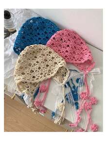 Random Style & Color Bohemian Vintage Handmade Tassel Fashion Ball Knitted Wool Beanie Hat, Unisex Warm Ear Warmer Headband, Suitable For Winter Outdoor Activities (Such As Skiing And Travel) And Autumn Accessories - Multicolor - View 7