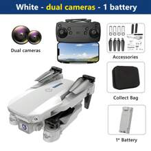 TOKQI Drone cuadricóptero E88, cámara HD 720P, control de altura fija, vuelo a 360°, control remoto plegable, juguete de dron ideal como regalo para Navidad, Halloween y Acción de Gracias