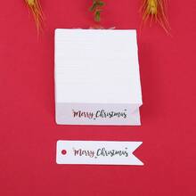 50pcs,Rectangular Minimalist Christmas Greeting Card, Simple Gift Decoration Card, Christmas Hanging Card Gift Tag Paper Card, Gift Decoration Hanging Tag Christmas Card, Christmas Blessing Gift Hanging Card ,No Rope Christmas Christmas Decorations Christmas Pajamas Christmas Gifts Christmas Decor