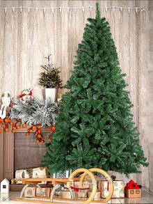 6ft Pre-Lit Artificial Christmas Tree - 650 Branch Tips With Foldable Metal Stand For Indoor/Outdoor Holiday Decor - màu xanh lá - Xem 3