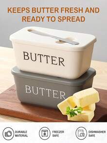 1pc Butter Dish,Butter Box,With Oil Knife,Cover,Butter Storage Container,Often Suitable For Kitchen Baking And Gift-Giving,Sealed Butter Container Covers The Countertop Or Refrigerator Can Be Cleaned In The Dishwasher