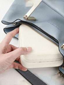 1pc Travel Jewelry Storage Box Simple Travel And Home Jewelry Storage Box Portable Earrings Rings Bracelets Jewelry Storage Box Fashionable Personalized Leather Jewelry Storage Container Used For Ring Necklace Earnail Storage Perfect Gift For Women Exquisite And Unforgettable Holiday Gifts For Women's Day And Valentine's Day Christmas Gifts For Holiday Beach Bathroom Collection Bedroom Collection Large Capacity - Multicolor - View 4