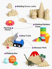 Play Sand Set Of Sand Toys Magic Sand Kit Clay Activities Arts And Crafts Stress Relief Toy Birthday Gift (Some Parts Are Sent Random)"Magic Sand Toy Space Sand Toy, Approximately 500g Per Pack, Space Toy Sand Moldable Clay Non-Sticky Rubber Mud Galaxy Magic