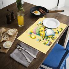 1 buc/4 buc/6 buc covoraș de masă din in cu model de elf, potrivit pentru masă, decor pentru toate anotimpurile, covoraș de masă modern lavabil, decor pentru cameră, suporturi pentru pahare, bucătărie, petrecere în interior și exterior, decor pentru casă, cadou ideal - Multicolor - Vizualizare 6