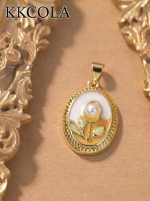 KKCOLA 1pc Fashionable Floral Pendant Necklace, Jewelry Accessory For Daily Wear